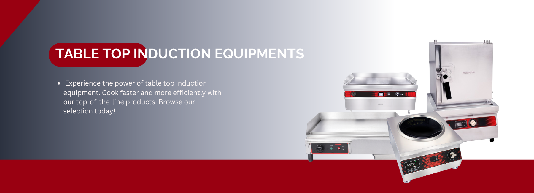 table top induction equipments