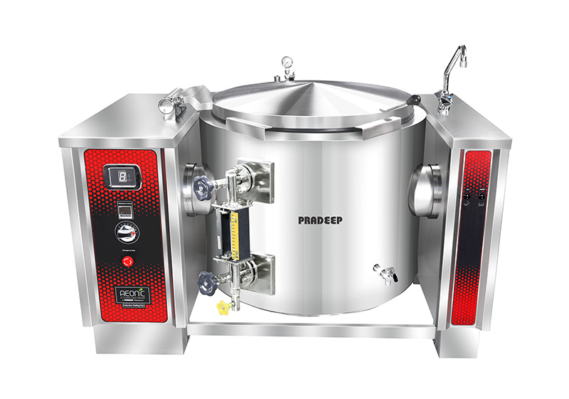 Commercial Induction Boiling Pan Double Jacket In – Direct Heating with Level Gauge