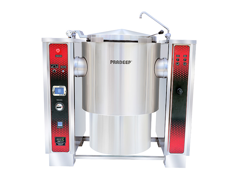 Commercial Induction Cook Wok Mixer Boiling Pan – Single Jacket