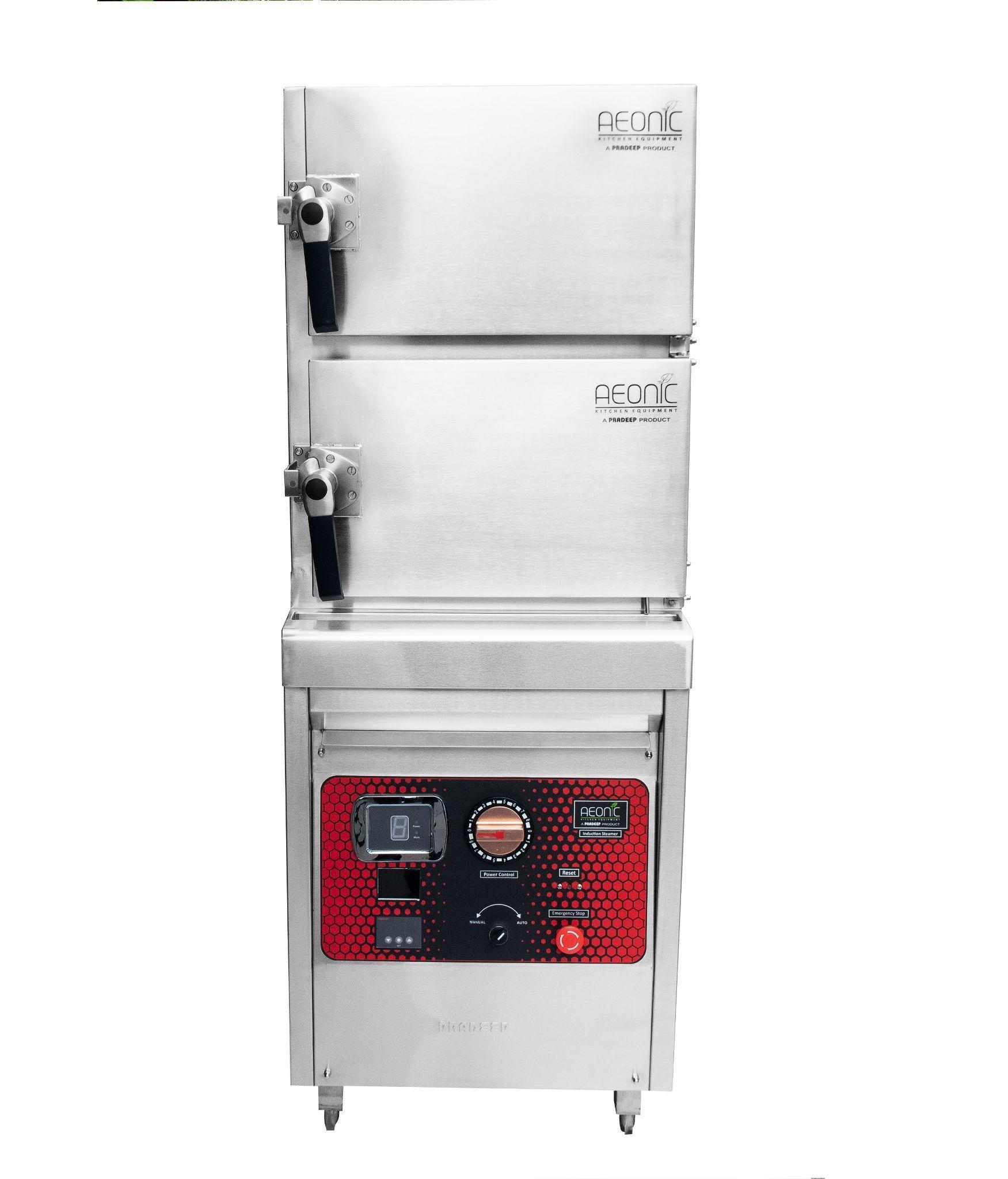 Floor standing Induction Idly Cooker with Holding Cabinet