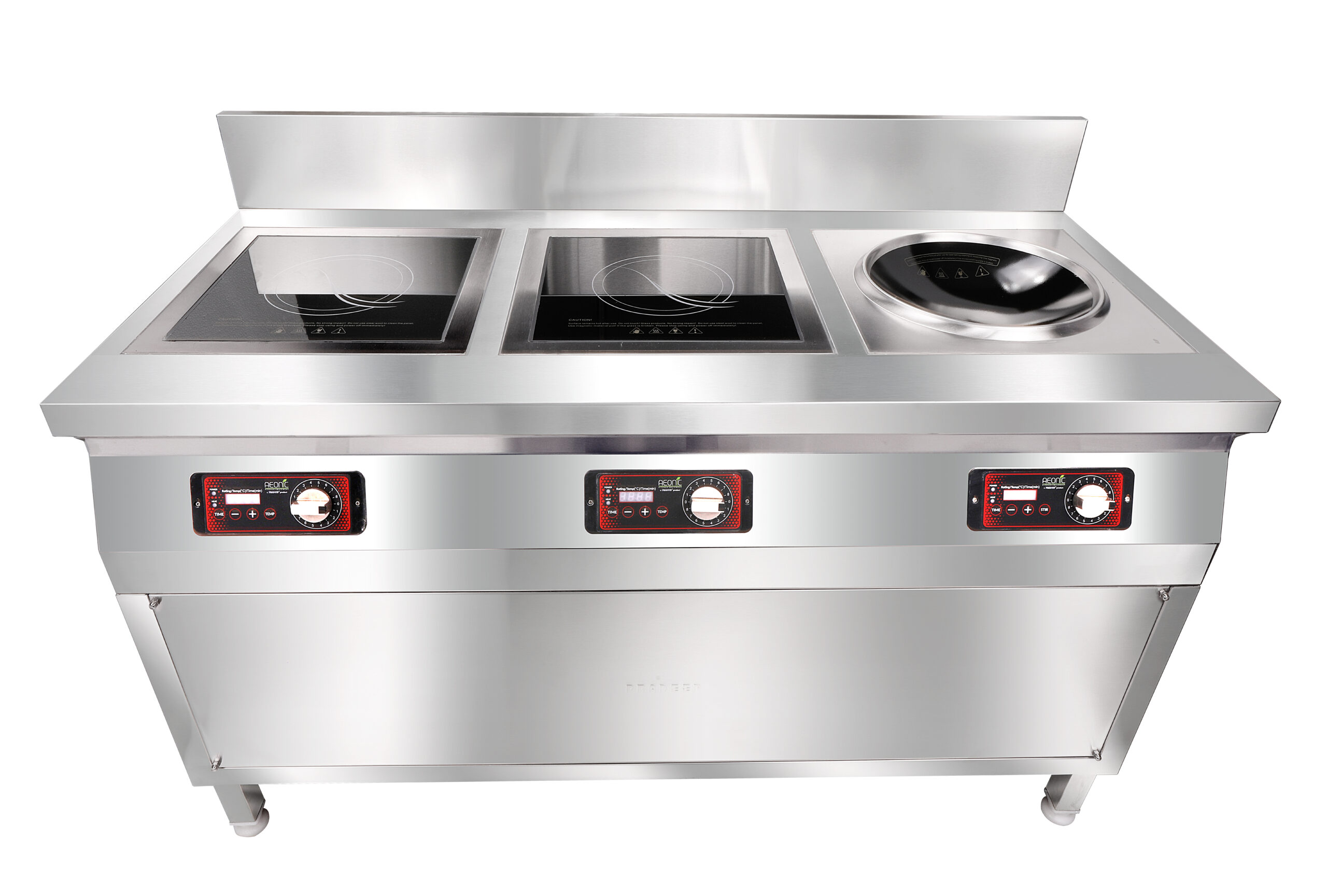 Aeonic Commercial Induction Three Zone Range