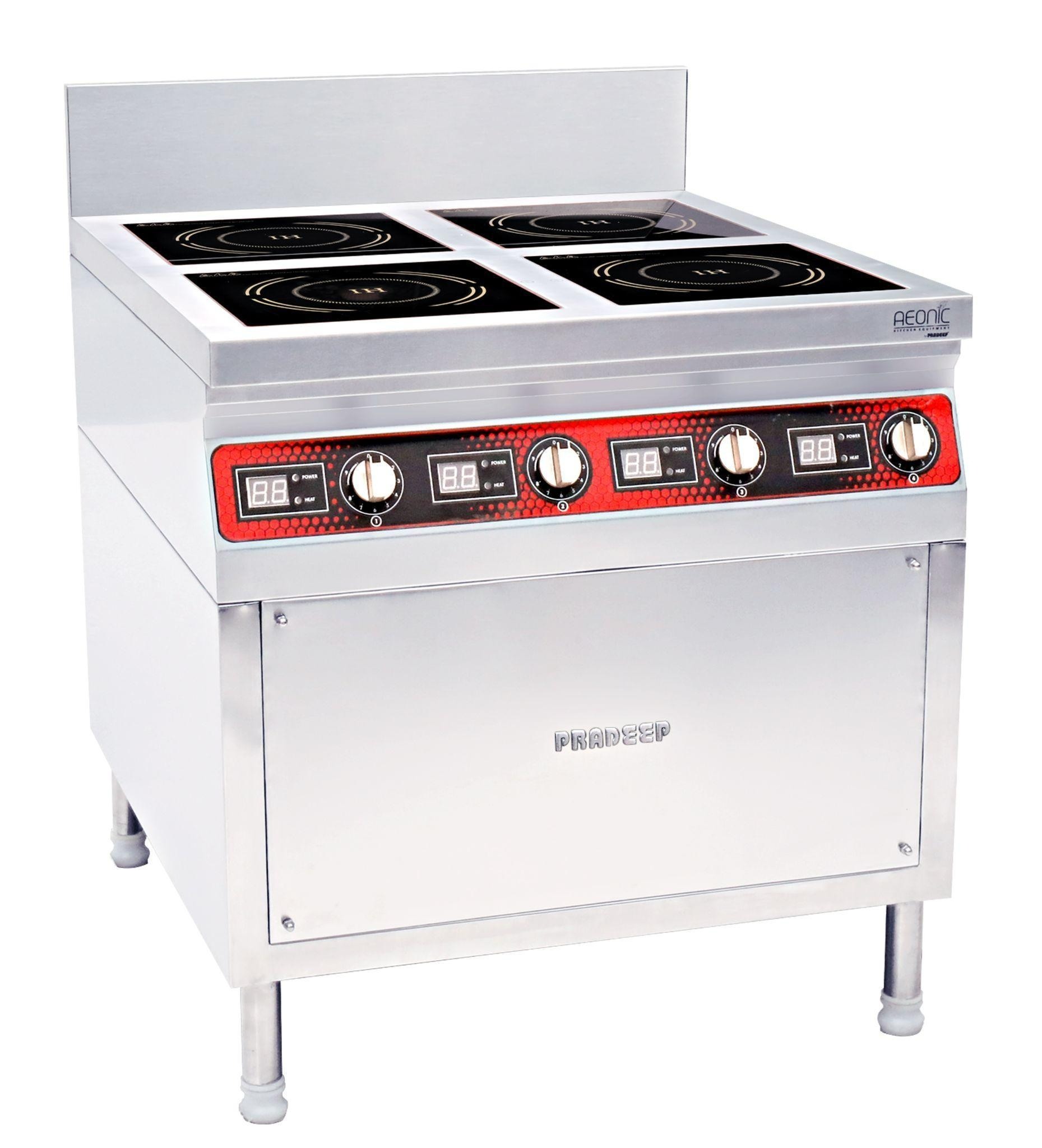 Commercial Induction Four Zone Range